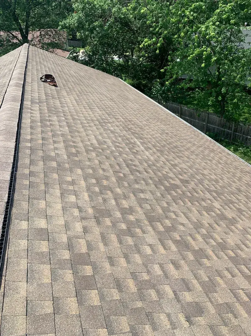 Brown metal standing seam roof installed in Millersville, MD.