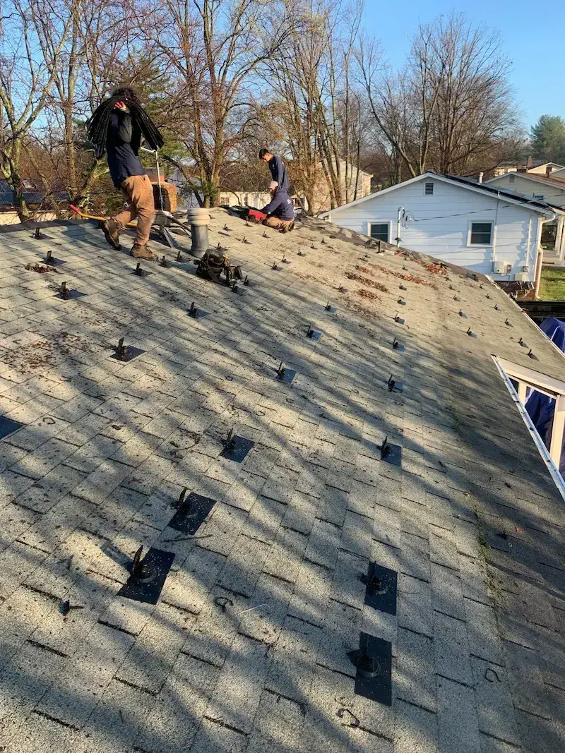 Copper colored metal roof in Gaithersburg, MD.