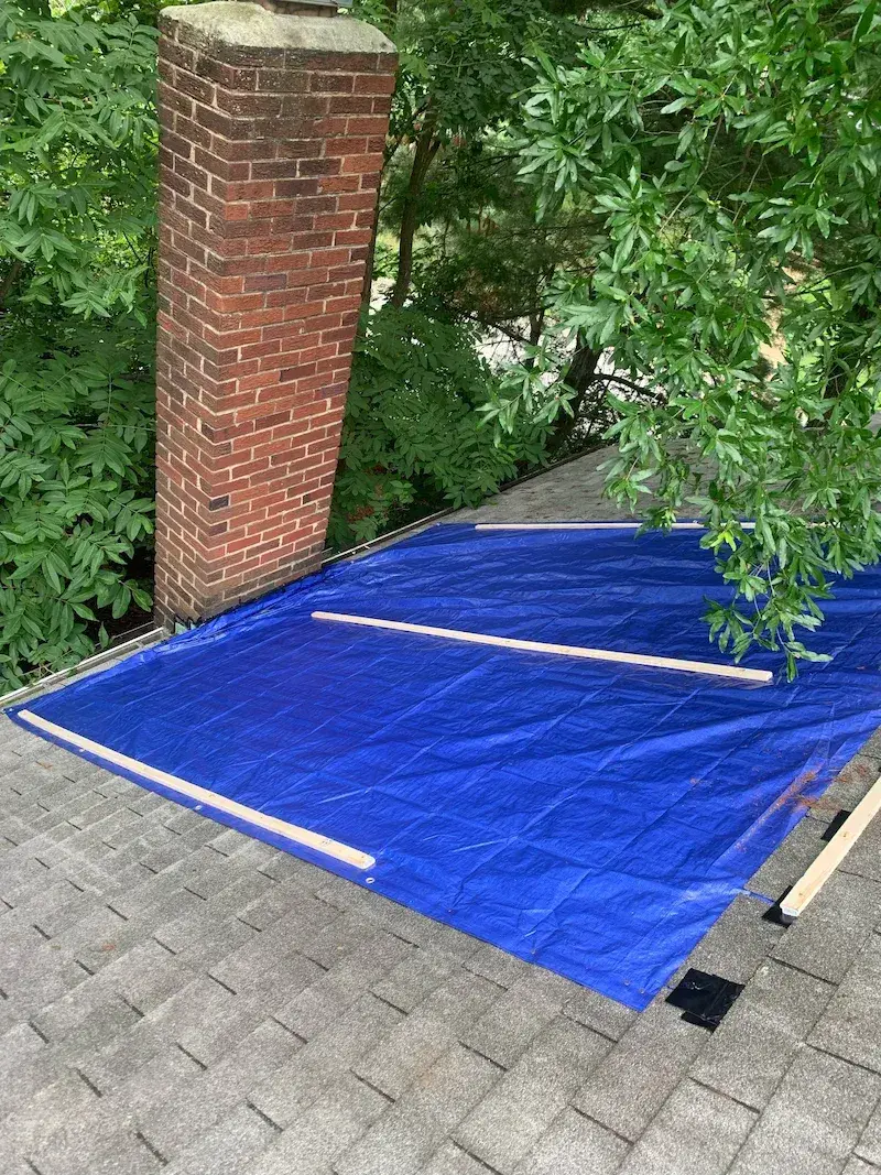 Copper colored metal roof in Gaithersburg, MD.