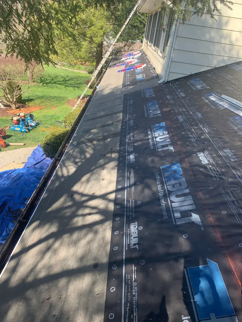 Brown metal standing seam roof installed in Millersville, MD.