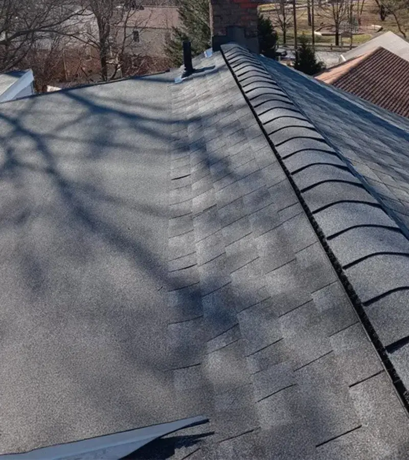 Copper colored metal roof in Gaithersburg, MD.