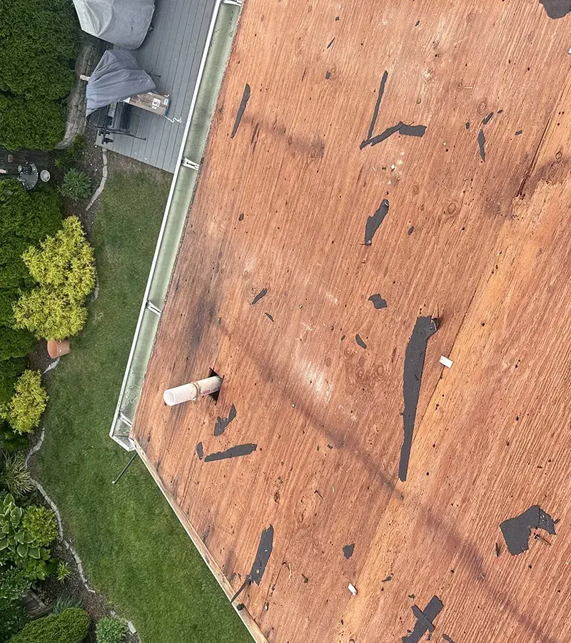 Copper colored metal roof in Gaithersburg, MD.