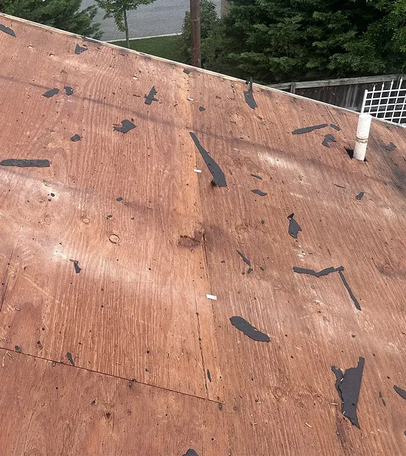Brown metal standing seam roof installed in Millersville, MD.
