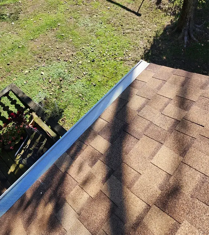 Brown metal standing seam roof installed in Millersville, MD.