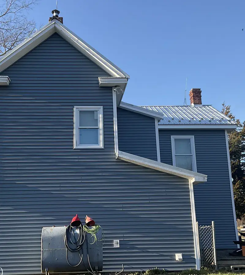 Copper colored metal roof in Gaithersburg, MD.