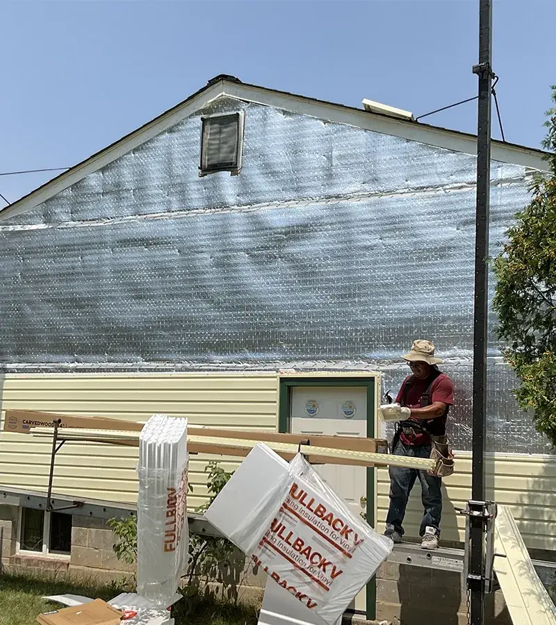 Brown metal standing seam roof installed in Millersville, MD.
