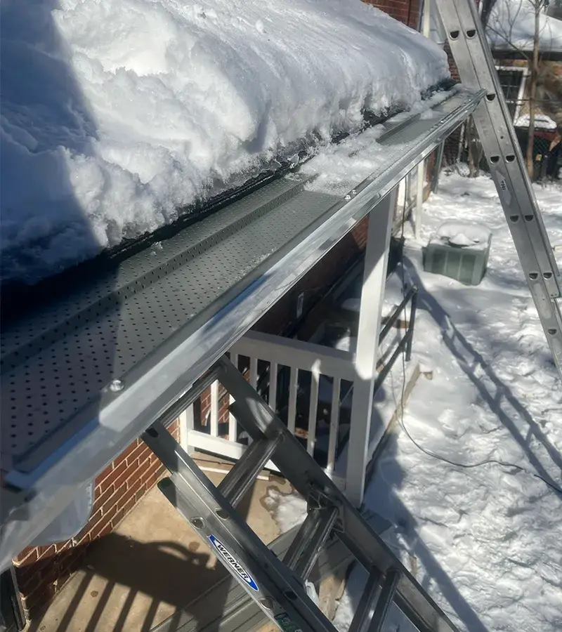 Copper colored metal roof in Gaithersburg, MD.