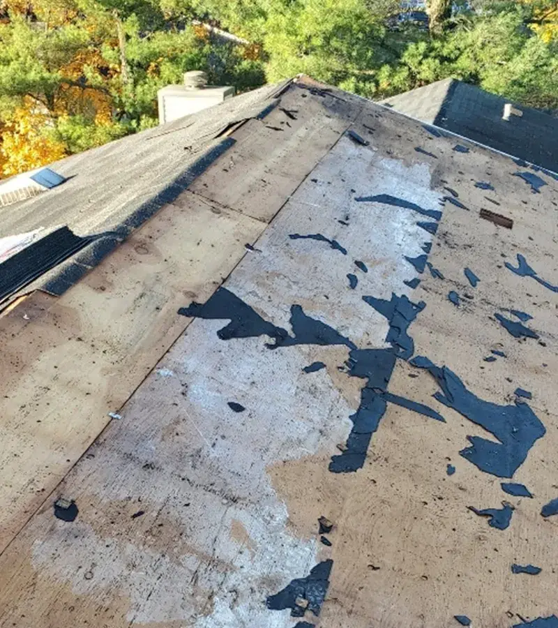 Copper colored metal roof in Gaithersburg, MD. 