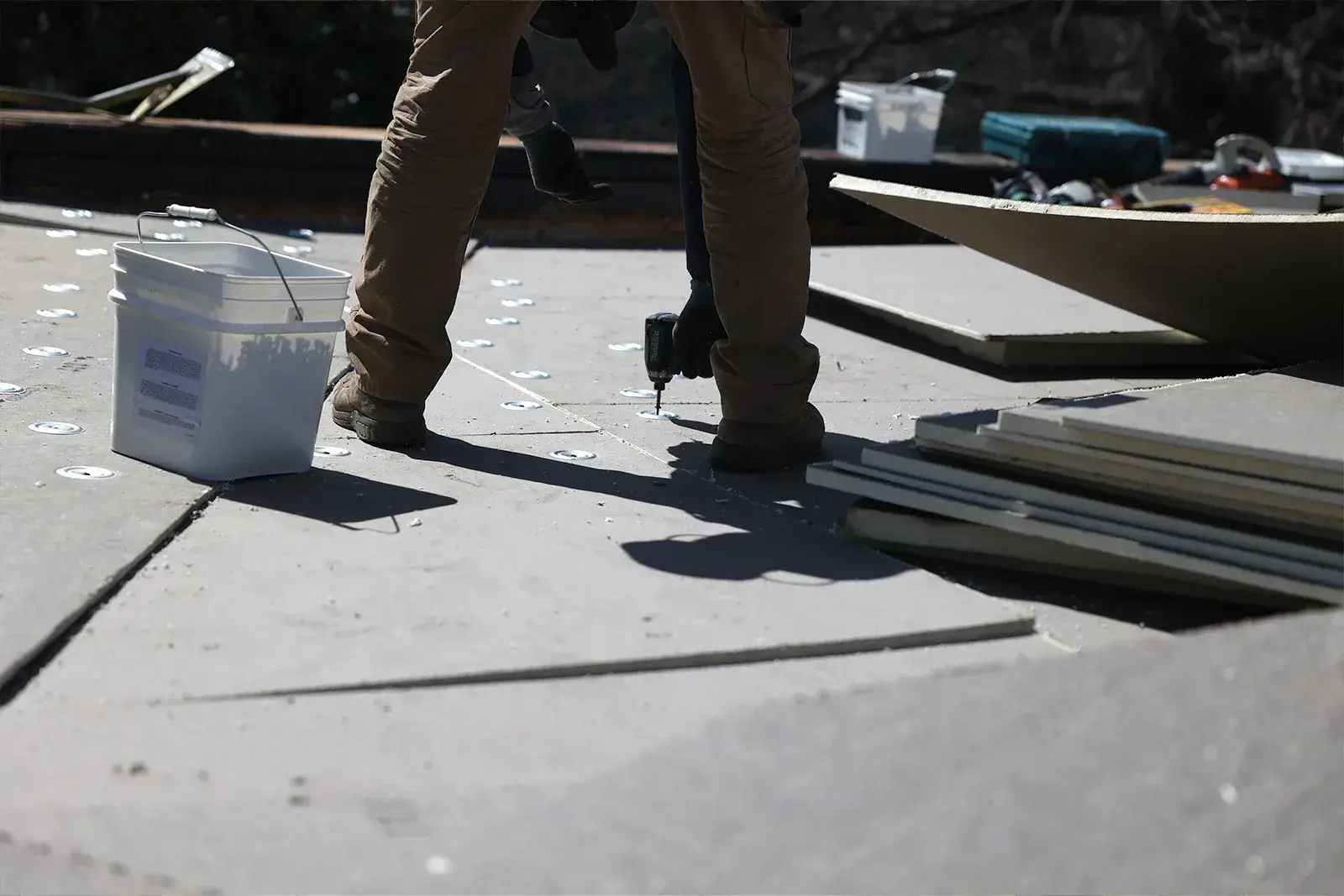 Finished TPO flat roof in Washington, DC.
