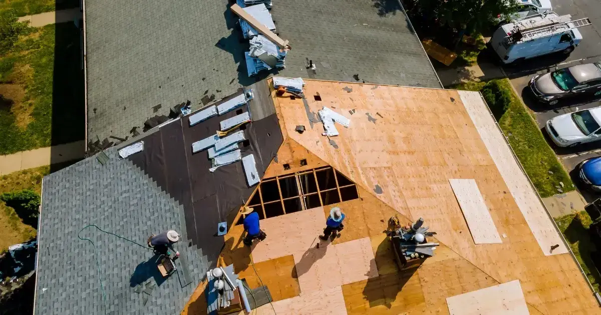 Maryland roof that has been partially replaced
