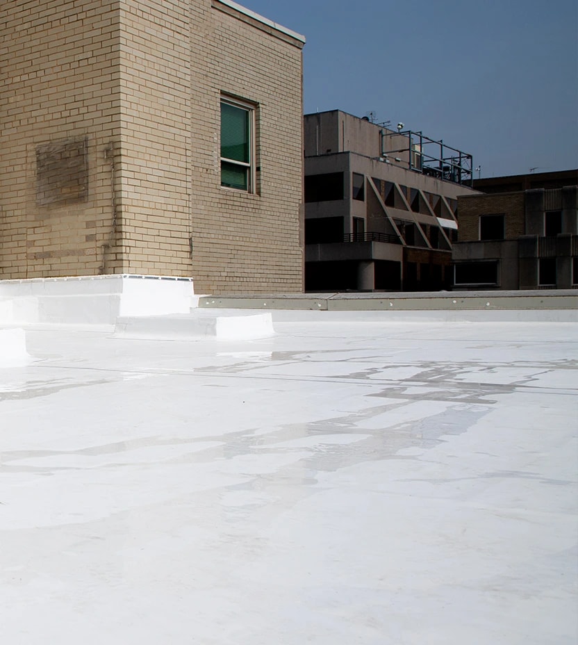 Finished TPO flat roof in Washington, DC.