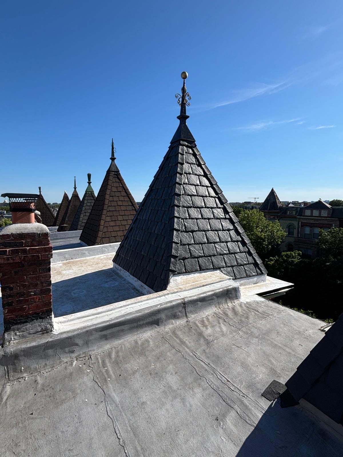 Brava composite slate turret — DCHP-approved synthetic alternative