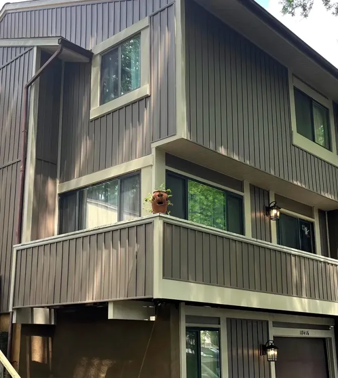 Vinyl siding board and batten.